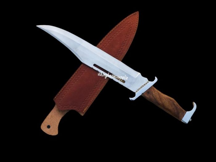 VKS Rambo III Custom made Bowie knife / Hunting knife with Leather Sheath