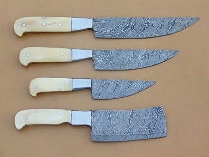 Damascus Steel, Hand Forged Knife, Fixed Blade Knife, Kitchen & Dining Knives