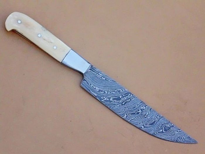 Damascus Steel, Hand Forged Knife, Fixed Blade Knife, Kitchen & Dining Knives