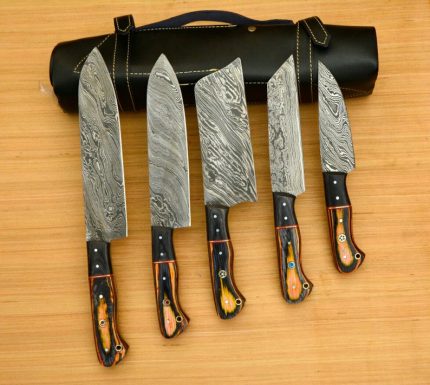 5 PC's Damascus Steel Kitchen Chef Utility Knife Set