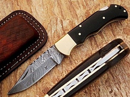 Hand Forged Pocket knife In Damascus
