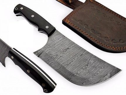 Handmade Damascus Cleaver knife Kitchen Meat Cleaver