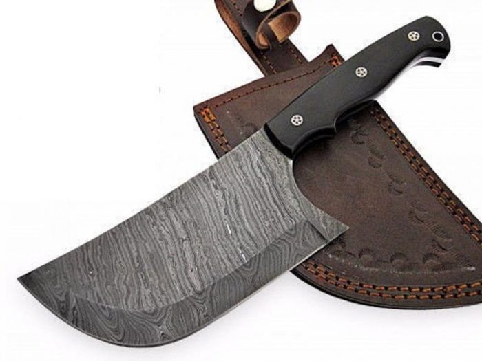 Handmade Damascus Cleaver knife Kitchen Meat Cleaver