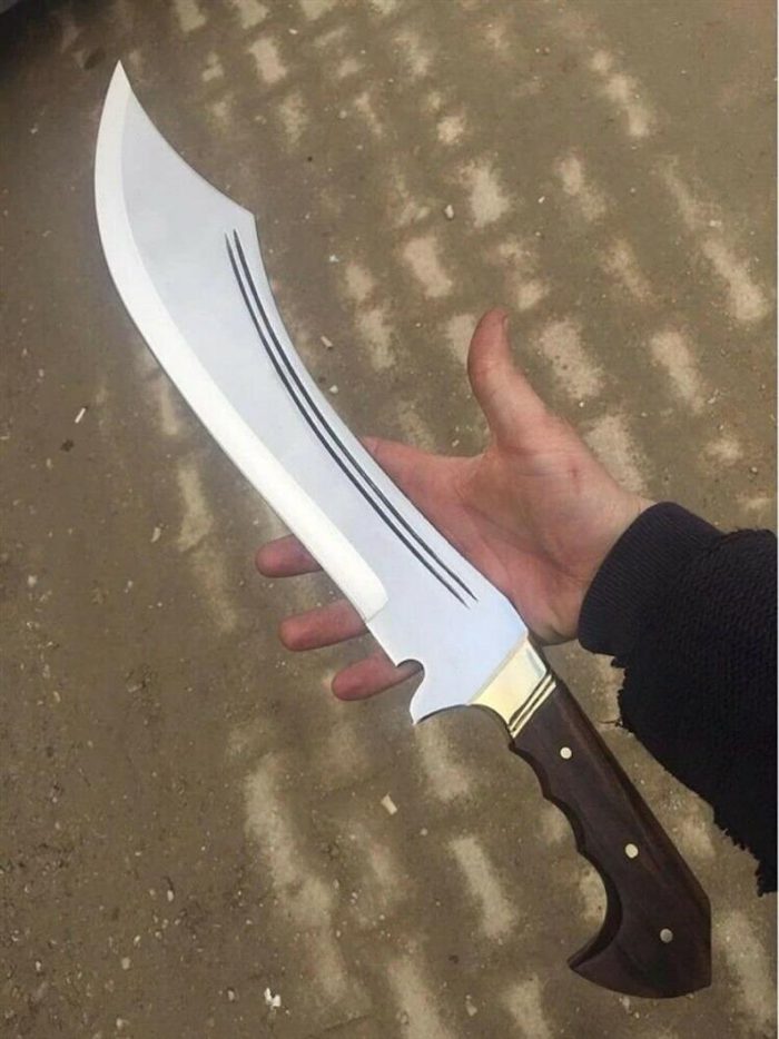15.5" Blade Kukri Machete +Sheath D2 Steel Survival Knife