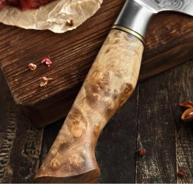 Set Of 5 Raindrop Damascus Chef Knives